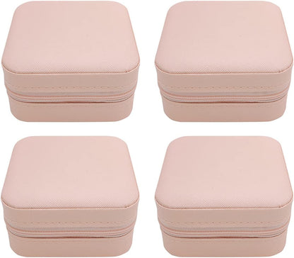 Mini Jewelry Travel Case, Small Portable Jewellry Organizer Box Portable Display Storage Box for Rings Earrings Necklaces, Gifts for Girl, Women, Wedding, Birthday, Mom, Mother's Day (Blue)