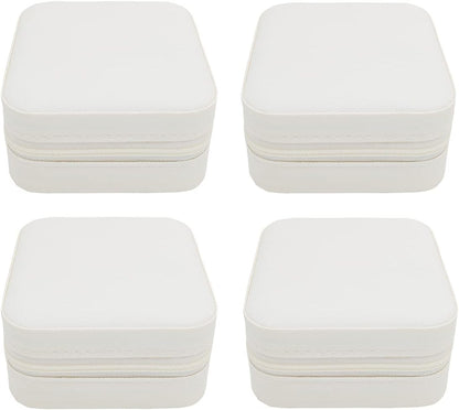 Mini Jewelry Travel Case, Small Portable Jewellry Organizer Box Portable Display Storage Box for Rings Earrings Necklaces, Gifts for Girl, Women, Wedding, Birthday, Mom, Mother's Day (Blue)