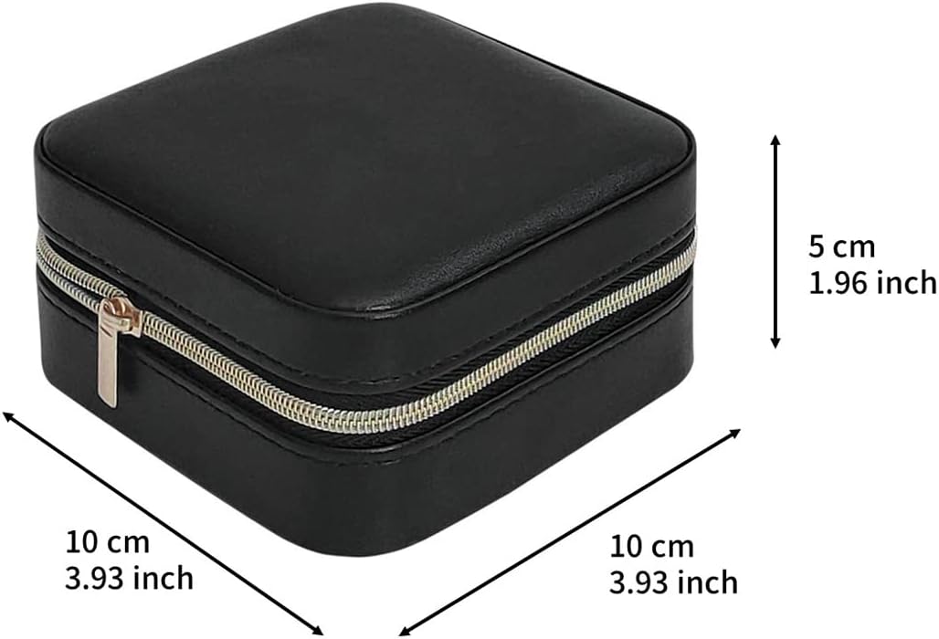 Mini Jewelry Travel Case, Small Portable Jewellry Organizer Box Portable Display Storage Box for Rings Earrings Necklaces, Gifts for Girl, Women, Wedding, Birthday, Mom, Mother's Day (Blue)