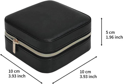 Mini Jewelry Travel Case, Small Portable Jewellry Organizer Box Portable Display Storage Box for Rings Earrings Necklaces, Gifts for Girl, Women, Wedding, Birthday, Mom, Mother's Day (Blue)