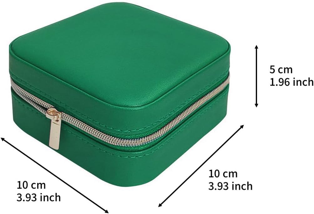 Mini Jewelry Travel Case, Small Portable Jewellry Organizer Box Portable Display Storage Box for Rings Earrings Necklaces, Gifts for Girl, Women, Wedding, Birthday, Mom, Mother's Day (Blue)