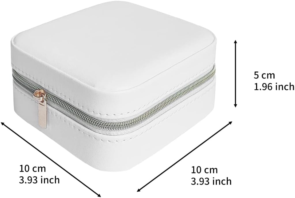 Mini Jewelry Travel Case, Small Portable Jewellry Organizer Box Portable Display Storage Box for Rings Earrings Necklaces, Gifts for Girl, Women, Wedding, Birthday, Mom, Mother's Day (Blue)