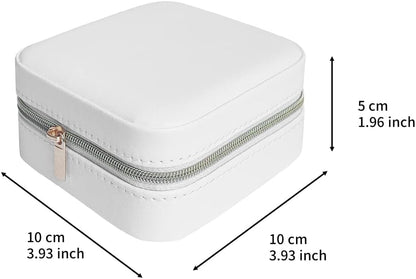 Mini Jewelry Travel Case, Small Portable Jewellry Organizer Box Portable Display Storage Box for Rings Earrings Necklaces, Gifts for Girl, Women, Wedding, Birthday, Mom, Mother's Day (Blue)