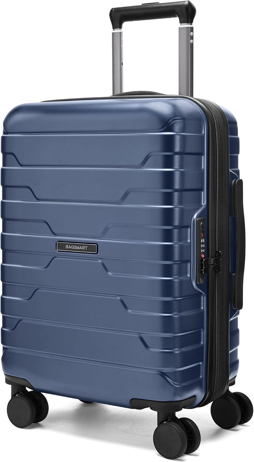 Carry On Luggage 22x14x9 Airline Approved with Spinner Wheels,Lightweight 20 Inch Luggage with TSA Lock,Expandable Hard Shell Carry On Suitcases for Men Women,Gray