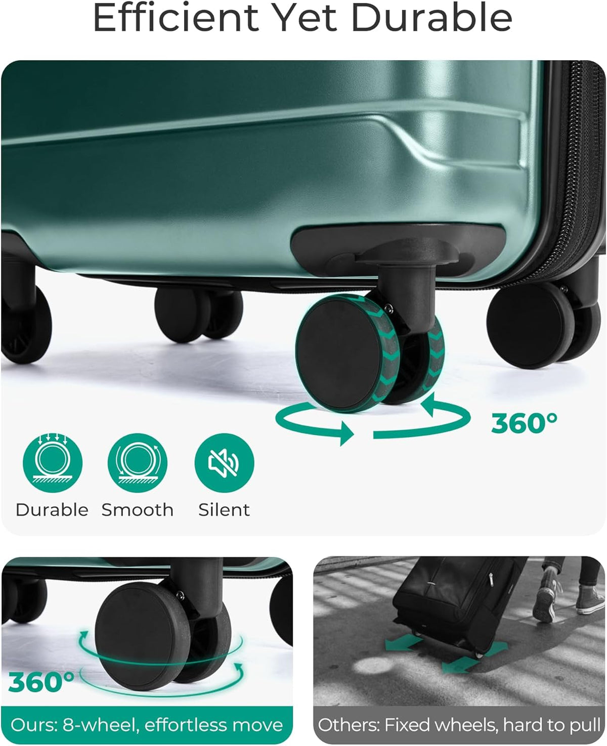 Carry On Luggage 22x14x9 Airline Approved with Spinner Wheels,Lightweight 20 Inch Luggage with TSA Lock,Expandable Hard Shell Carry On Suitcases for Men Women,Gray