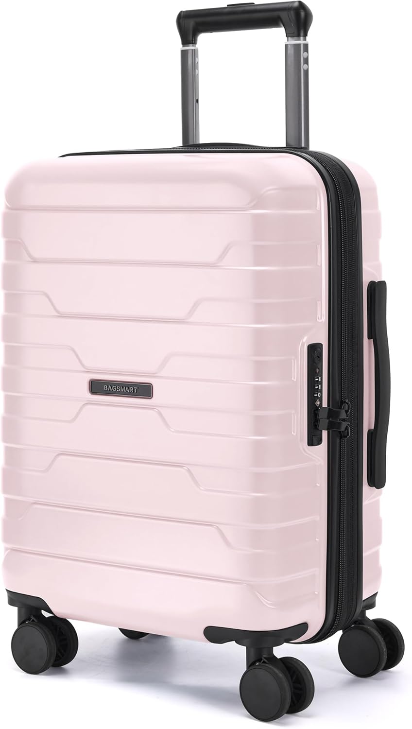 Carry On Luggage 22x14x9 Airline Approved with Spinner Wheels,Lightweight 20 Inch Luggage with TSA Lock,Expandable Hard Shell Carry On Suitcases for Men Women,Gray