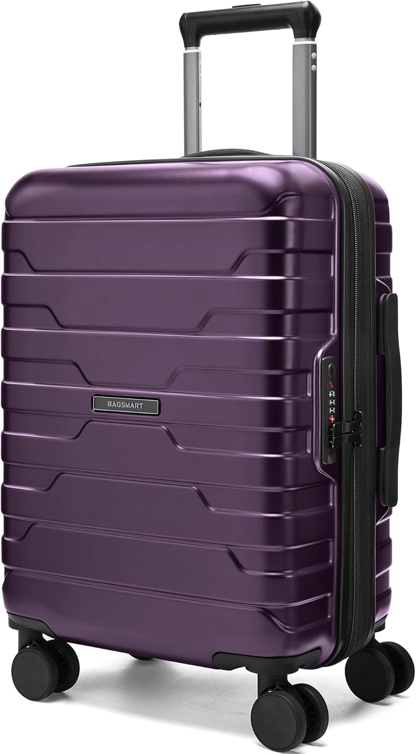 Carry On Luggage 22x14x9 Airline Approved with Spinner Wheels,Lightweight 20 Inch Luggage with TSA Lock,Expandable Hard Shell Carry On Suitcases for Men Women,Gray