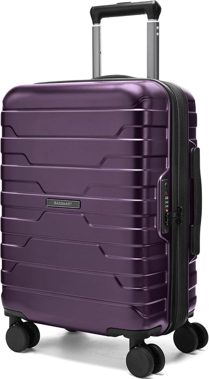Carry On Luggage 22x14x9 Airline Approved with Spinner Wheels,Lightweight 20 Inch Luggage with TSA Lock,Expandable Hard Shell Carry On Suitcases for Men Women,Gray