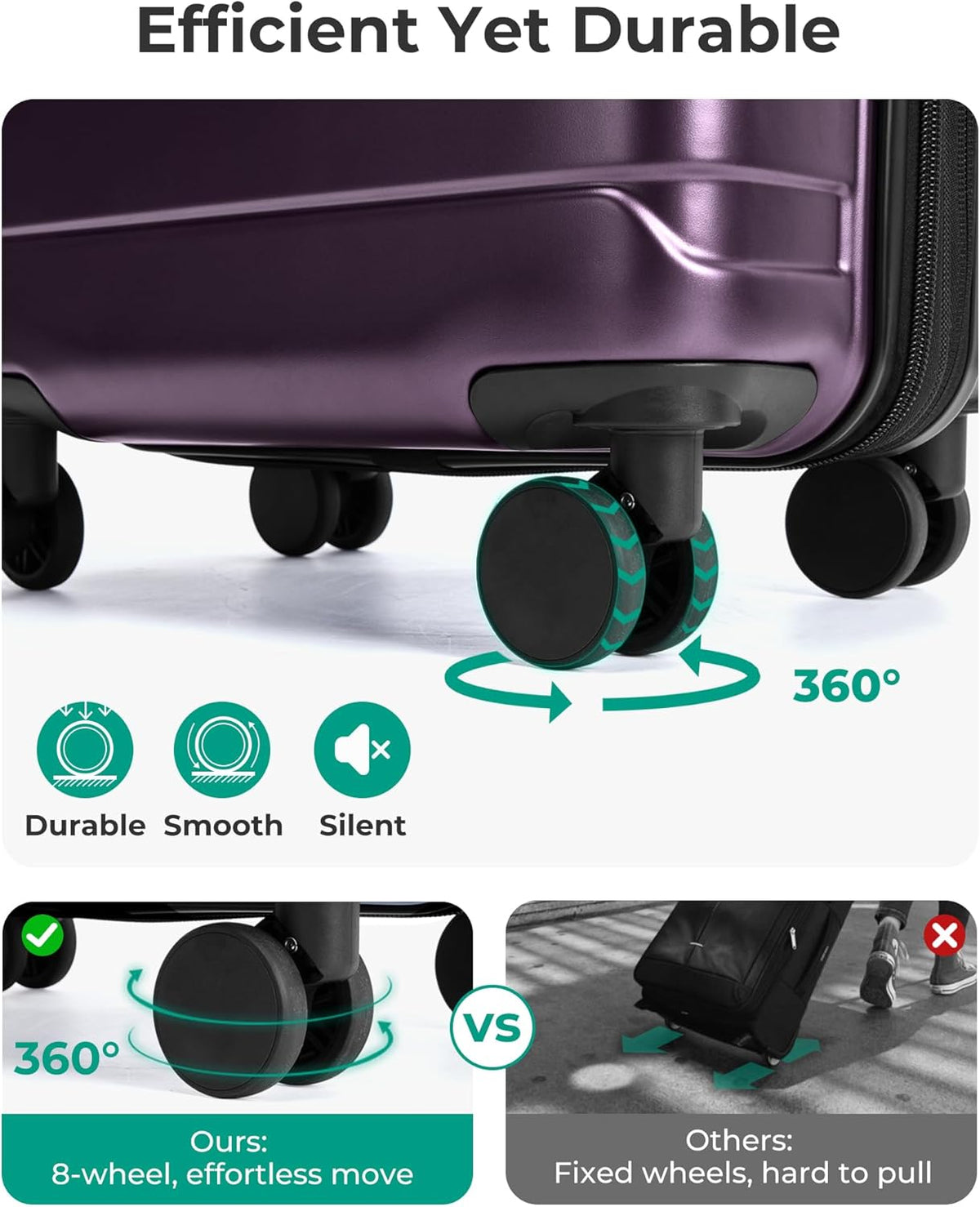Carry On Luggage 22x14x9 Airline Approved with Spinner Wheels,Lightweight 20 Inch Luggage with TSA Lock,Expandable Hard Shell Carry On Suitcases for Men Women,Gray