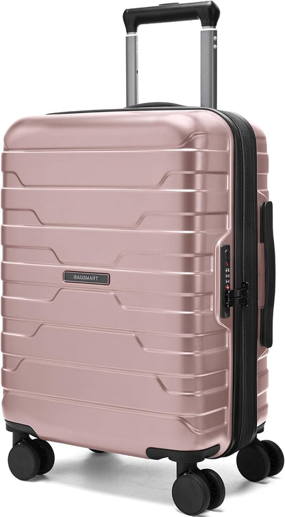 Carry On Luggage 22x14x9 Airline Approved with Spinner Wheels,Lightweight 20 Inch Luggage with TSA Lock,Expandable Hard Shell Carry On Suitcases for Men Women,Gray