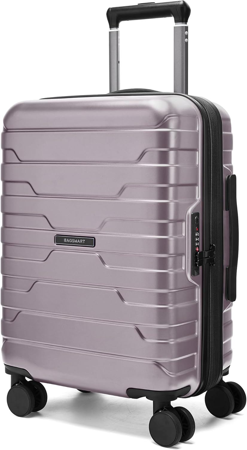 Carry On Luggage 22x14x9 Airline Approved with Spinner Wheels,Lightweight 20 Inch Luggage with TSA Lock,Expandable Hard Shell Carry On Suitcases for Men Women,Gray