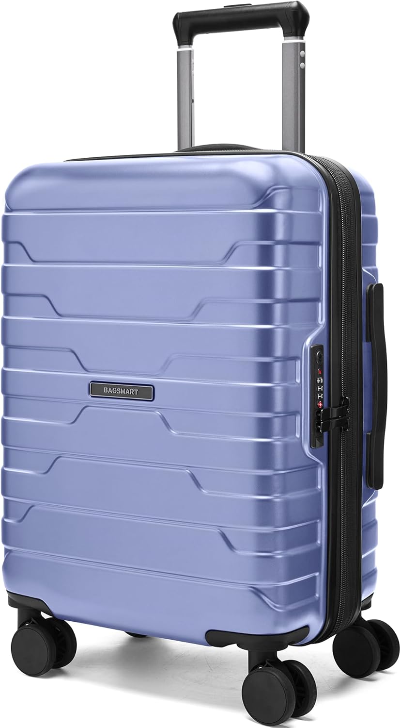 Carry On Luggage 22x14x9 Airline Approved with Spinner Wheels,Lightweight 20 Inch Luggage with TSA Lock,Expandable Hard Shell Carry On Suitcases for Men Women,Gray