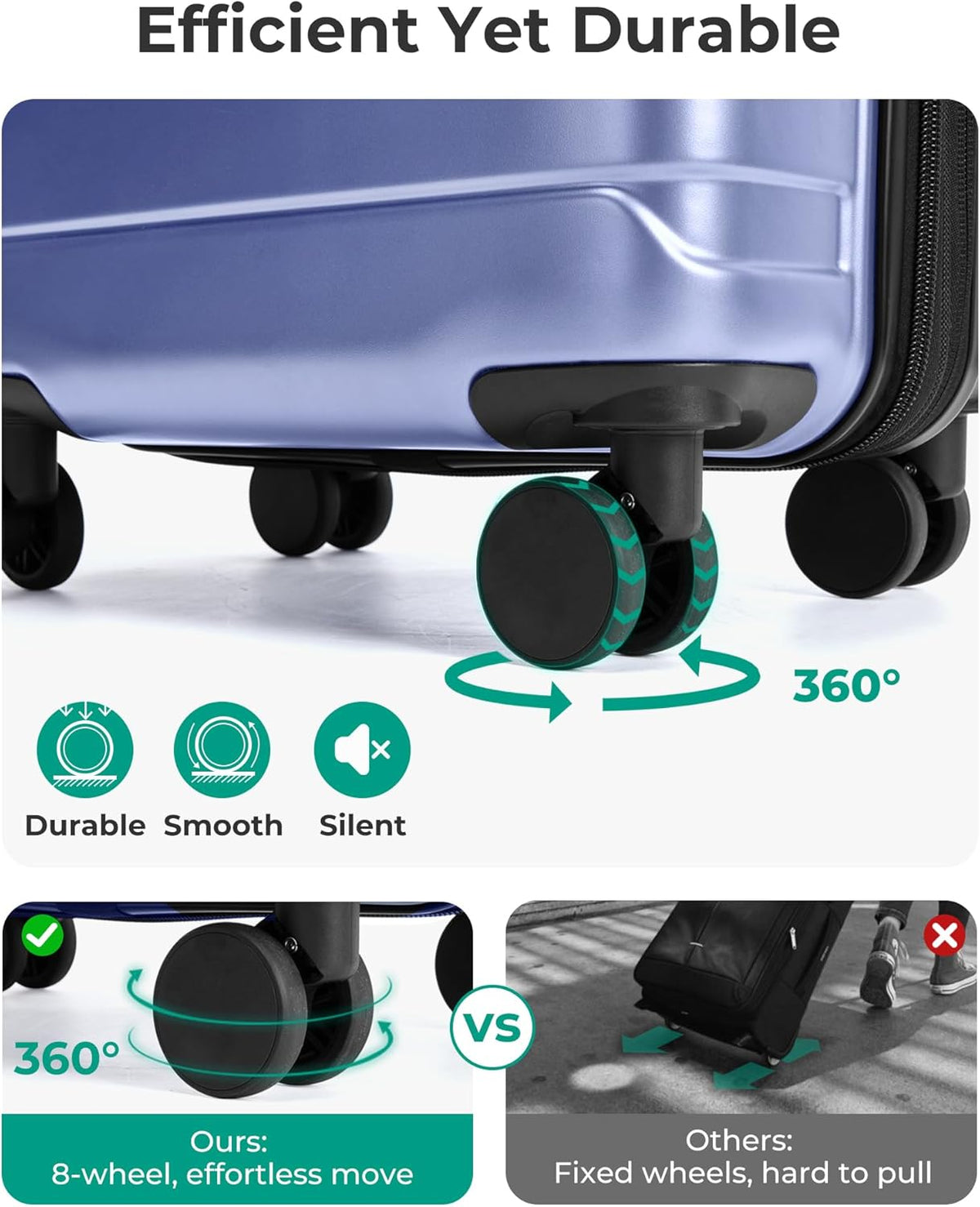 Carry On Luggage 22x14x9 Airline Approved with Spinner Wheels,Lightweight 20 Inch Luggage with TSA Lock,Expandable Hard Shell Carry On Suitcases for Men Women,Gray