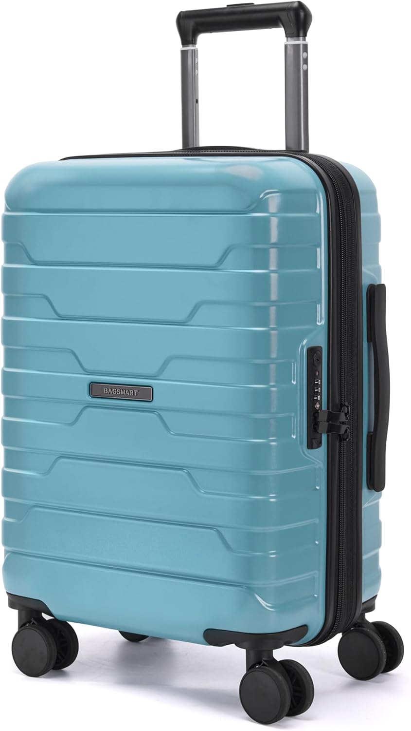 Carry On Luggage 22x14x9 Airline Approved with Spinner Wheels,Lightweight 20 Inch Luggage with TSA Lock,Expandable Hard Shell Carry On Suitcases for Men Women,Gray