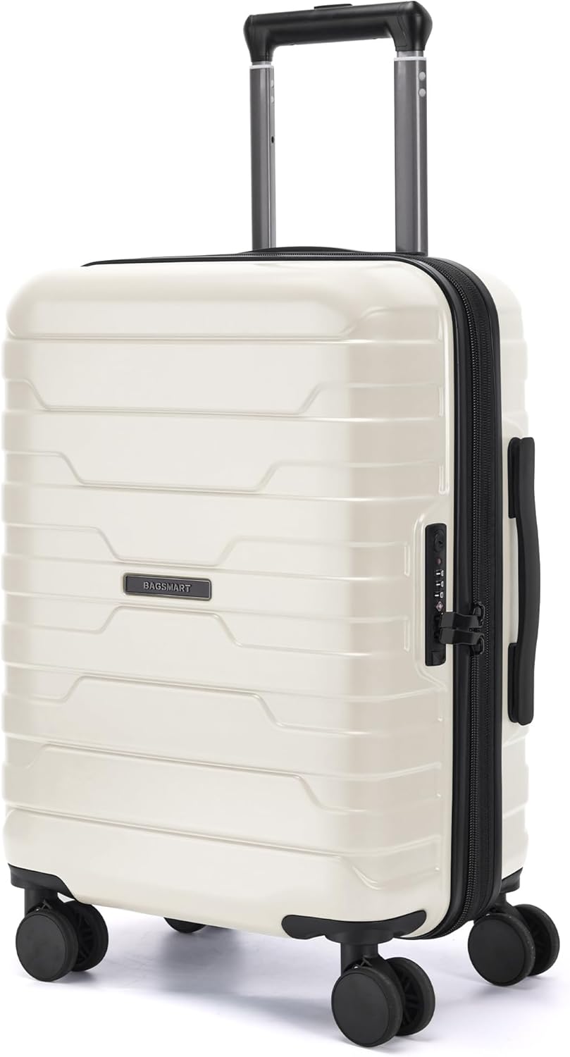Carry On Luggage 22x14x9 Airline Approved with Spinner Wheels,Lightweight 20 Inch Luggage with TSA Lock,Expandable Hard Shell Carry On Suitcases for Men Women,Gray
