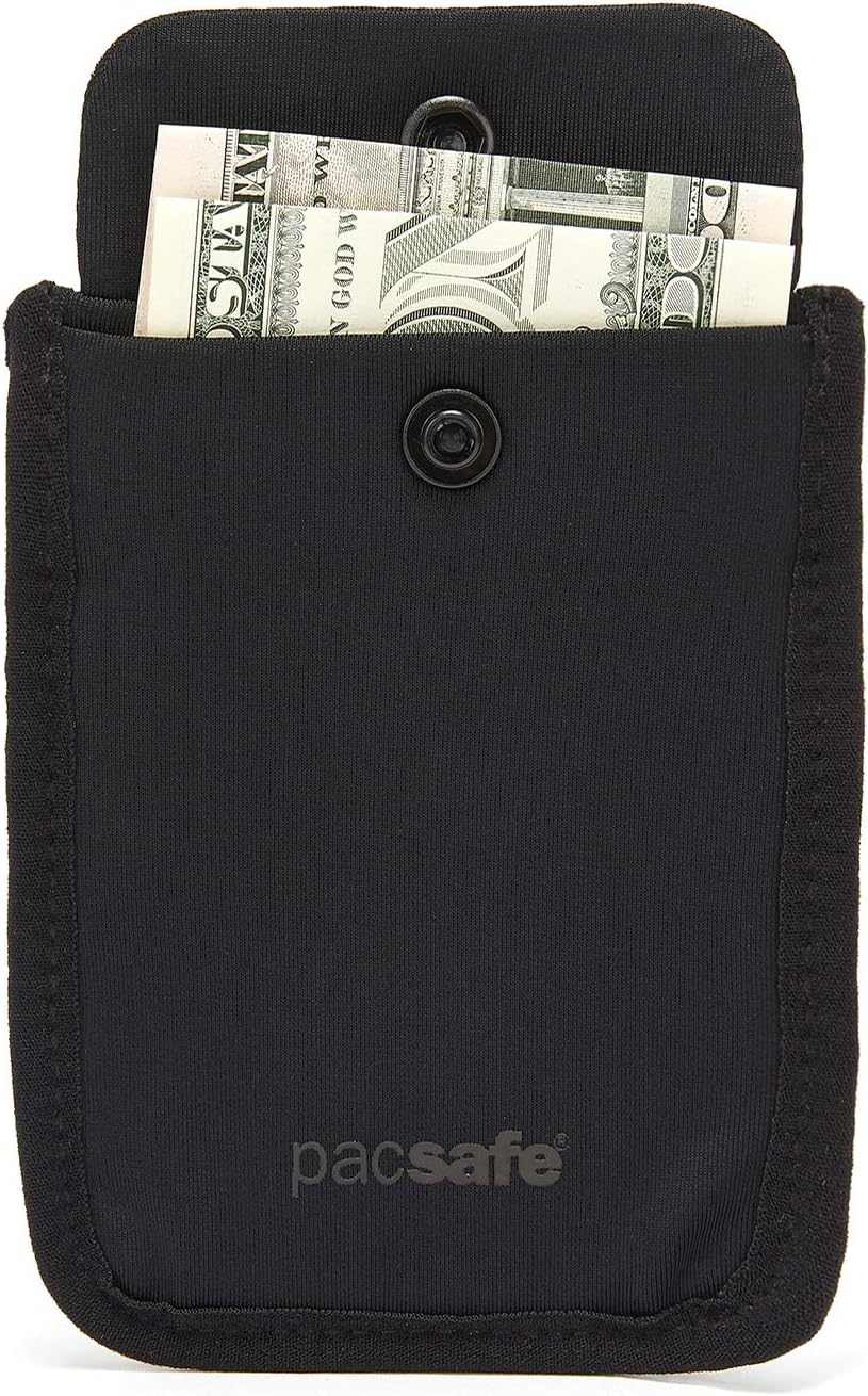 Coversafe S25 Hidden Undercover Travel Bra Pouch for Women (Washable) - Stash up to 6 Credit Cards plus Money and Key with Adjustable, Elastic Strap; Suitable for all Bra Sizes (Orchid Pink)