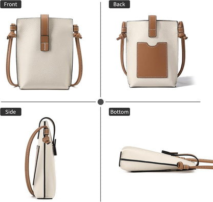 Leather Small Crossbody Bags for Women Phone Purse Minimalism Cell Phone Bag with Card Slot