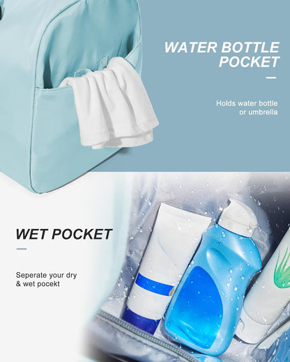 Gym Bag Womens Mens with Shoes Compartment and Wet Pocket Travel Duffel Bags for Women for Plane Sport Gym Tote Bag with Toiletry Bags Waterproof Weekend Overnight Carry on Bag Hospital Holdalls - Colors A