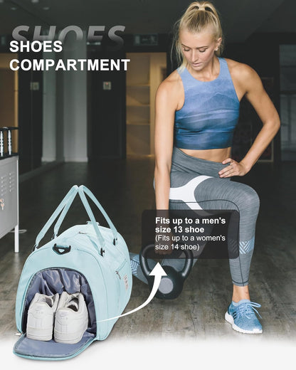 Gym Bag Womens Mens with Shoes Compartment and Wet Pocket Travel Duffel Bags for Women for Plane Sport Gym Tote Bag with Toiletry Bags Waterproof Weekend Overnight Carry on Bag Hospital Holdalls - Colors A