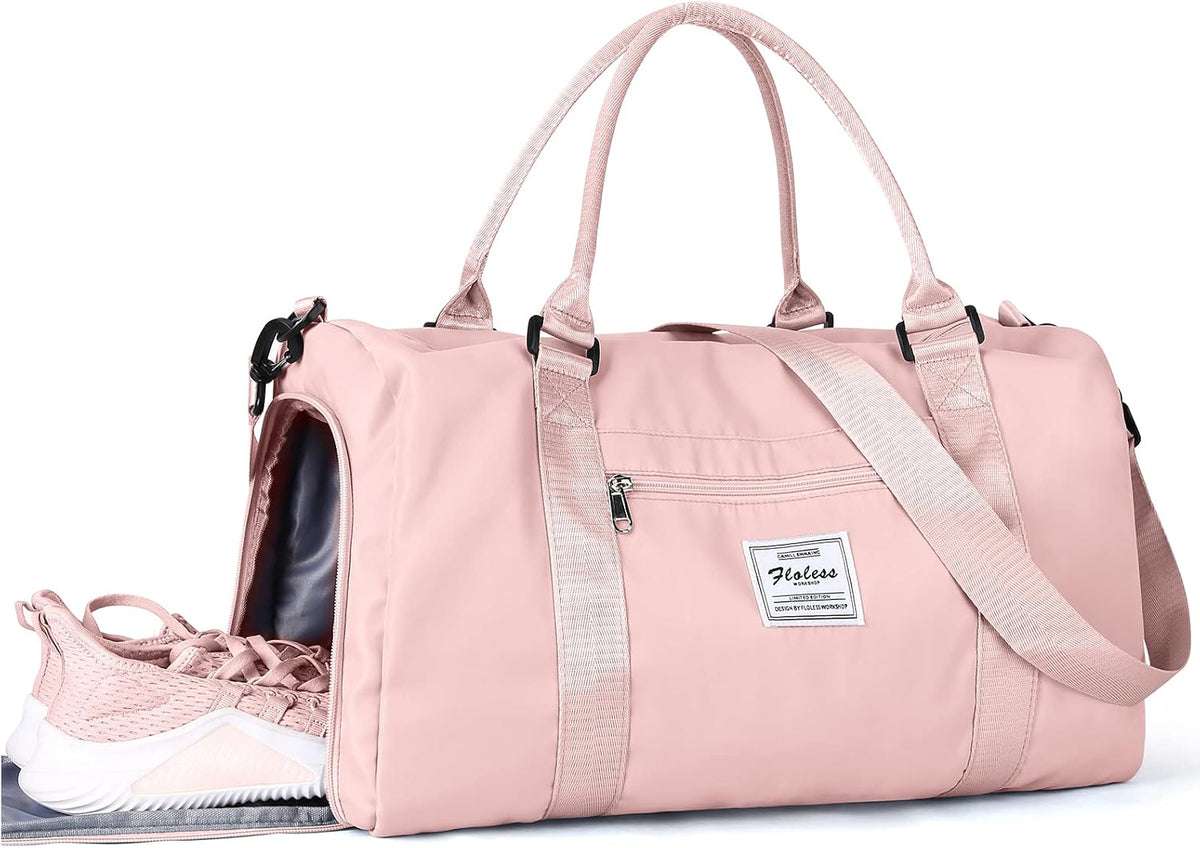 Gym Bag Womens Mens with Shoes Compartment and Wet Pocket Travel Duffel Bags for Women for Plane Sport Gym Tote Bag with Toiletry Bags Waterproof Weekend Overnight Carry on Bag Hospital Holdalls - Colors A