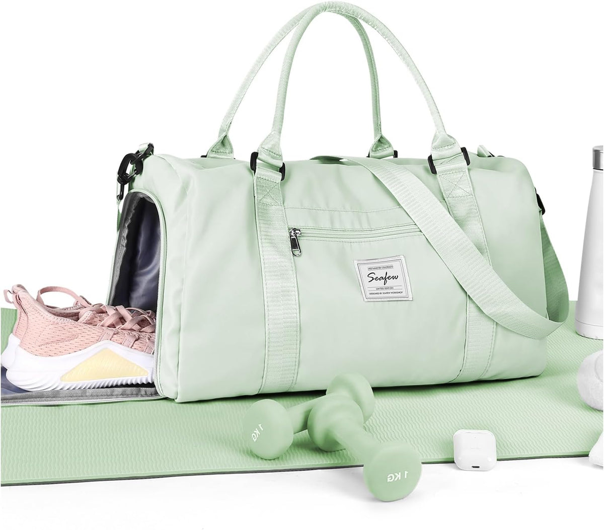 Gym Bag Womens Mens with Shoes Compartment and Wet Pocket Travel Duffel Bags for Women for Plane Sport Gym Tote Bag with Toiletry Bags Waterproof Weekend Overnight Carry on Bag Hospital Holdalls - Colors A