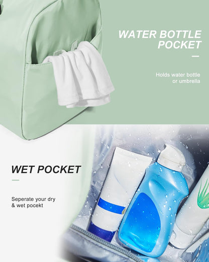 Gym Bag Womens Mens with Shoes Compartment and Wet Pocket Travel Duffel Bags for Women for Plane Sport Gym Tote Bag with Toiletry Bags Waterproof Weekend Overnight Carry on Bag Hospital Holdalls - Colors A