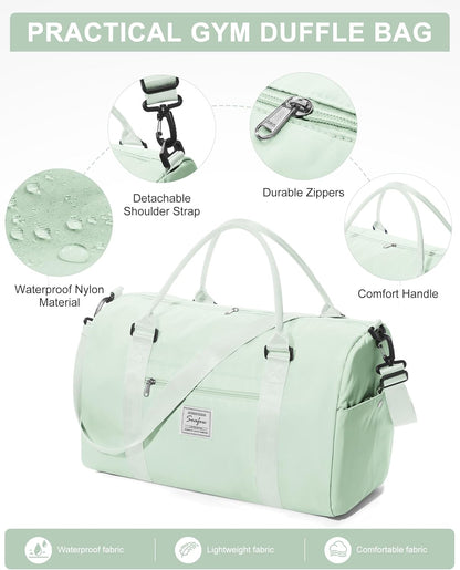 Gym Bag Womens Mens with Shoes Compartment and Wet Pocket Travel Duffel Bags for Women for Plane Sport Gym Tote Bag with Toiletry Bags Waterproof Weekend Overnight Carry on Bag Hospital Holdalls - Colors A