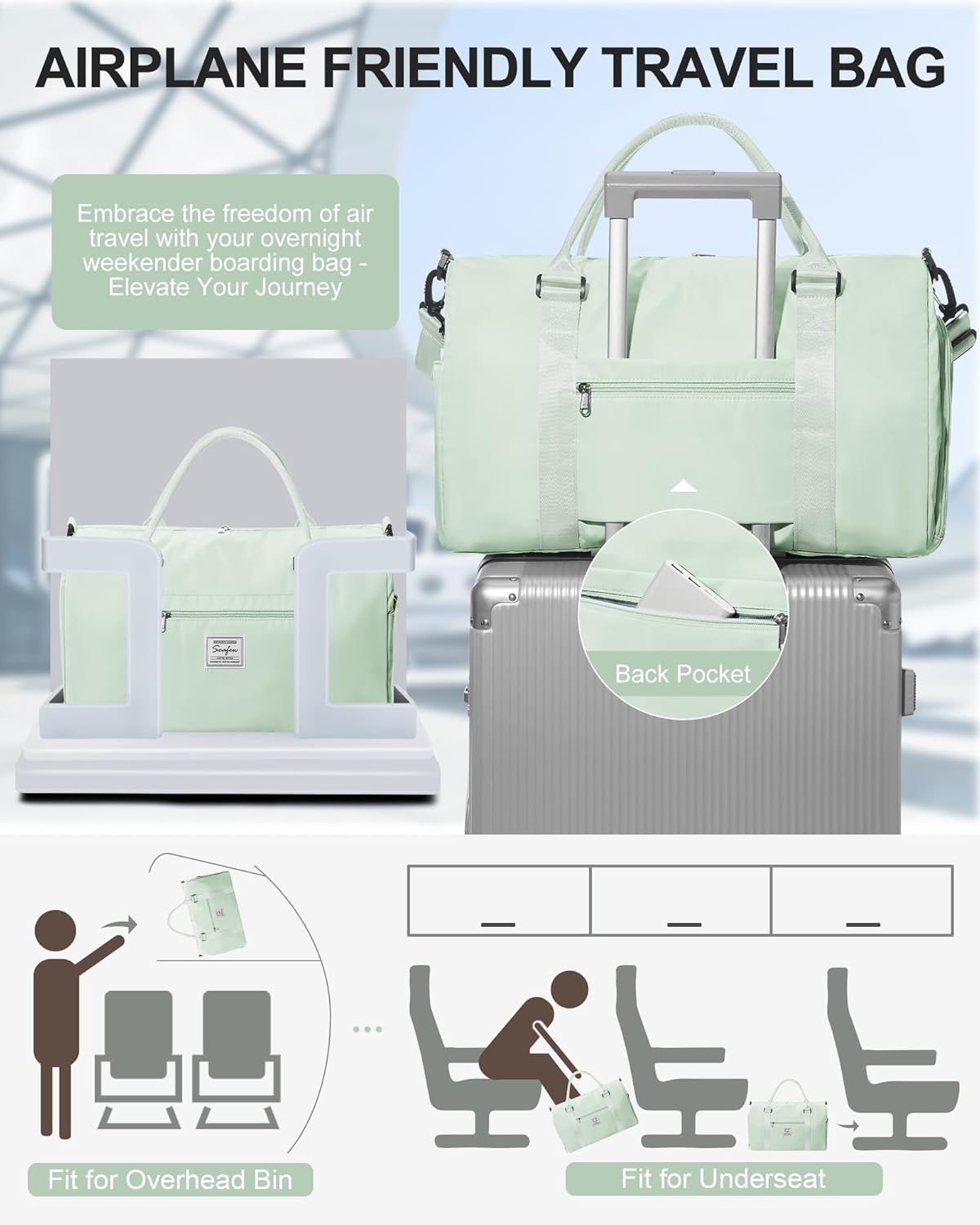 Gym Bag Womens Mens with Shoes Compartment and Wet Pocket Travel Duffel Bags for Women for Plane Sport Gym Tote Bag with Toiletry Bags Waterproof Weekend Overnight Carry on Bag Hospital Holdalls - Colors A