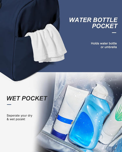 Gym Bag Womens Mens with Shoes Compartment and Wet Pocket Travel Duffel Bags for Women for Plane Sport Gym Tote Bag with Toiletry Bags Waterproof Weekend Overnight Carry on Bag Hospital Holdalls - Colors A