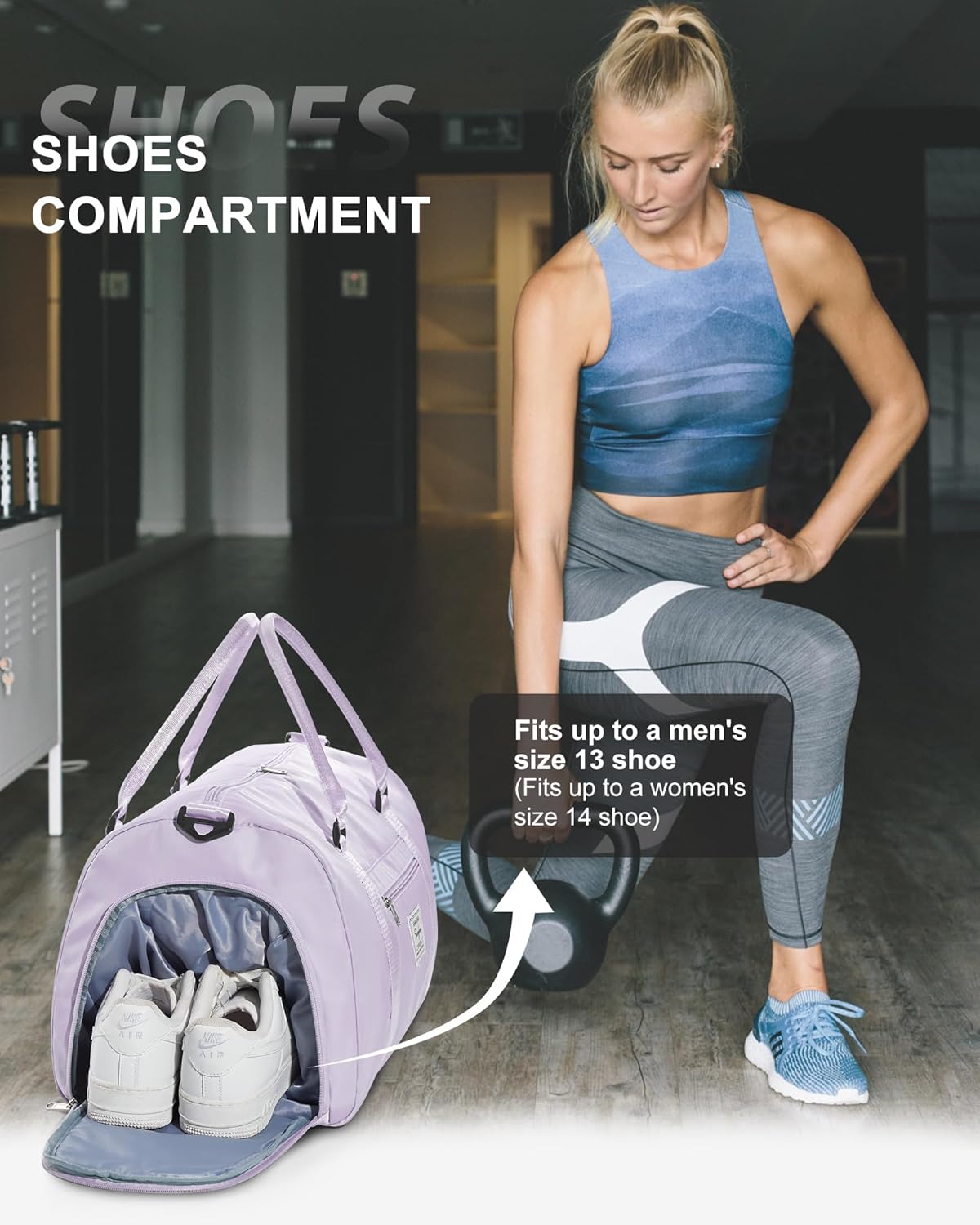 Gym Bag Womens Mens with Shoes Compartment and Wet Pocket Travel Duffel Bags for Women for Plane Sport Gym Tote Bag with Toiletry Bags Waterproof Weekend Overnight Carry on Bag Hospital Holdalls - Colors A