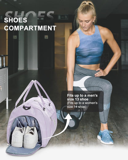 Gym Bag Womens Mens with Shoes Compartment and Wet Pocket Travel Duffel Bags for Women for Plane Sport Gym Tote Bag with Toiletry Bags Waterproof Weekend Overnight Carry on Bag Hospital Holdalls - Colors A
