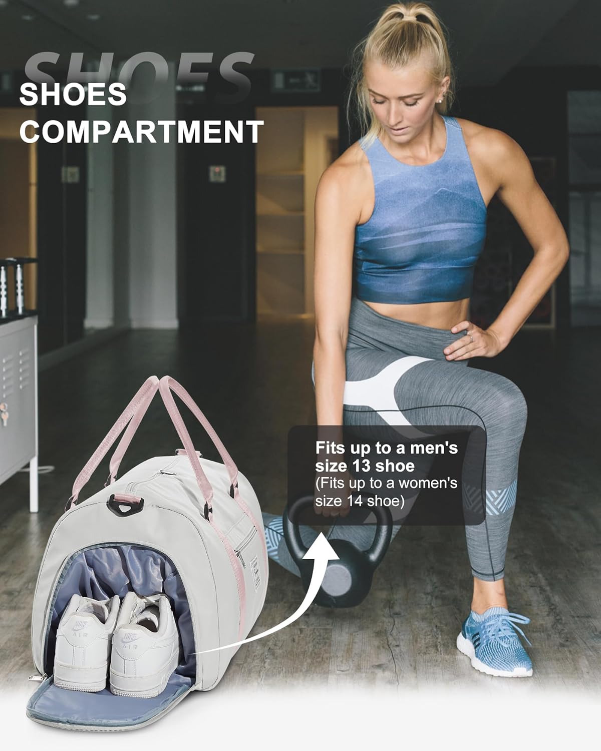 Gym Bag Womens Mens with Shoes Compartment and Wet Pocket Travel Duffel Bags for Women for Plane Sport Gym Tote Bag with Toiletry Bags Waterproof Weekend Overnight Carry on Bag Hospital Holdalls - Colors A