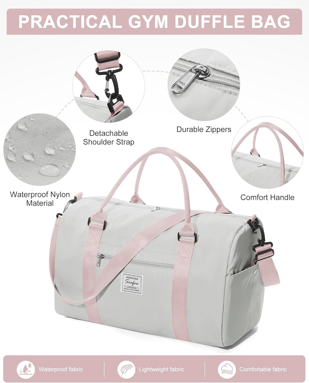 Gym Bag Womens Mens with Shoes Compartment and Wet Pocket Travel Duffel Bags for Women for Plane Sport Gym Tote Bag with Toiletry Bags Waterproof Weekend Overnight Carry on Bag Hospital Holdalls - Colors A