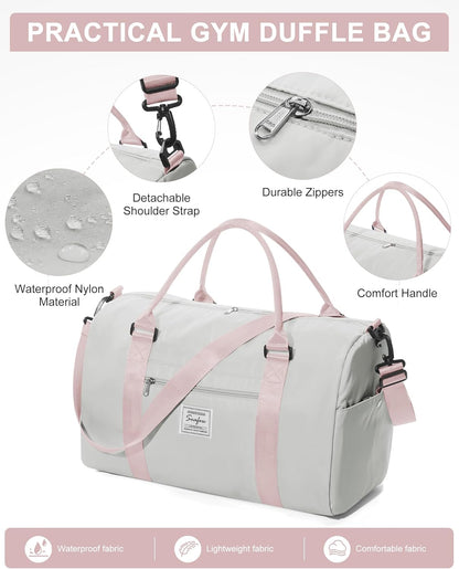 Gym Bag Womens Mens with Shoes Compartment and Wet Pocket Travel Duffel Bags for Women for Plane Sport Gym Tote Bag with Toiletry Bags Waterproof Weekend Overnight Carry on Bag Hospital Holdalls - Colors A