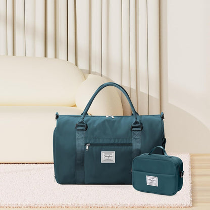 Gym Bag Womens Mens with Shoes Compartment and Wet Pocket Travel Duffel Bags for Women for Plane Sport Gym Tote Bag with Toiletry Bags Waterproof Weekend Overnight Carry on Bag Hospital Holdalls - Colors A
