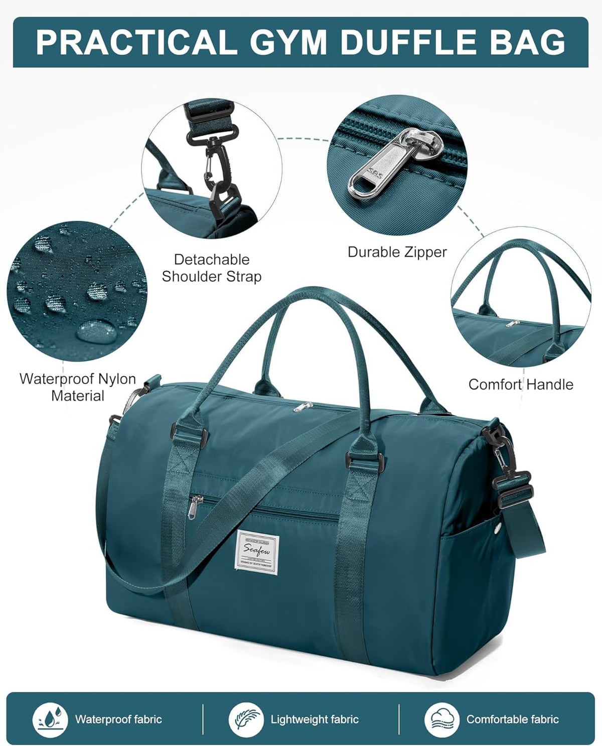 Gym Bag Womens Mens with Shoes Compartment and Wet Pocket Travel Duffel Bags for Women for Plane Sport Gym Tote Bag with Toiletry Bags Waterproof Weekend Overnight Carry on Bag Hospital Holdalls - Colors A