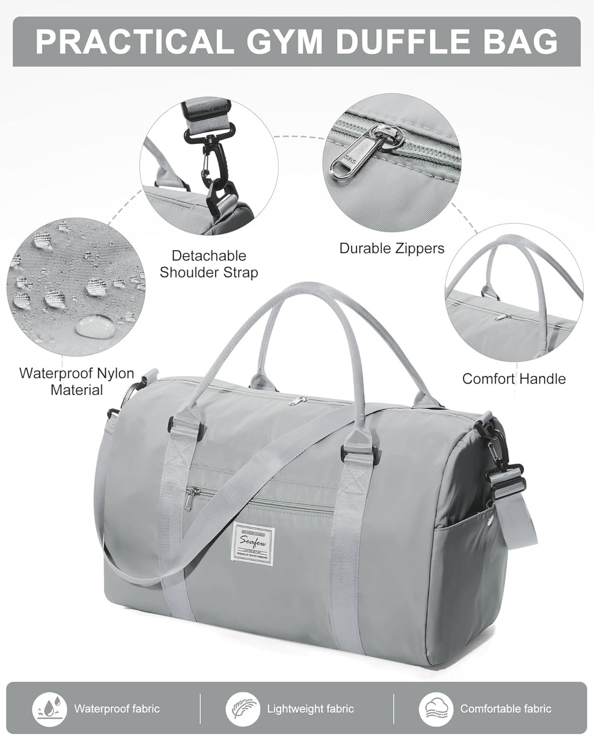 Gym Bag Womens Mens with Shoes Compartment and Wet Pocket Travel Duffel Bags for Women for Plane Sport Gym Tote Bag with Toiletry Bags Waterproof Weekend Overnight Carry on Bag Hospital Holdalls - Colors A