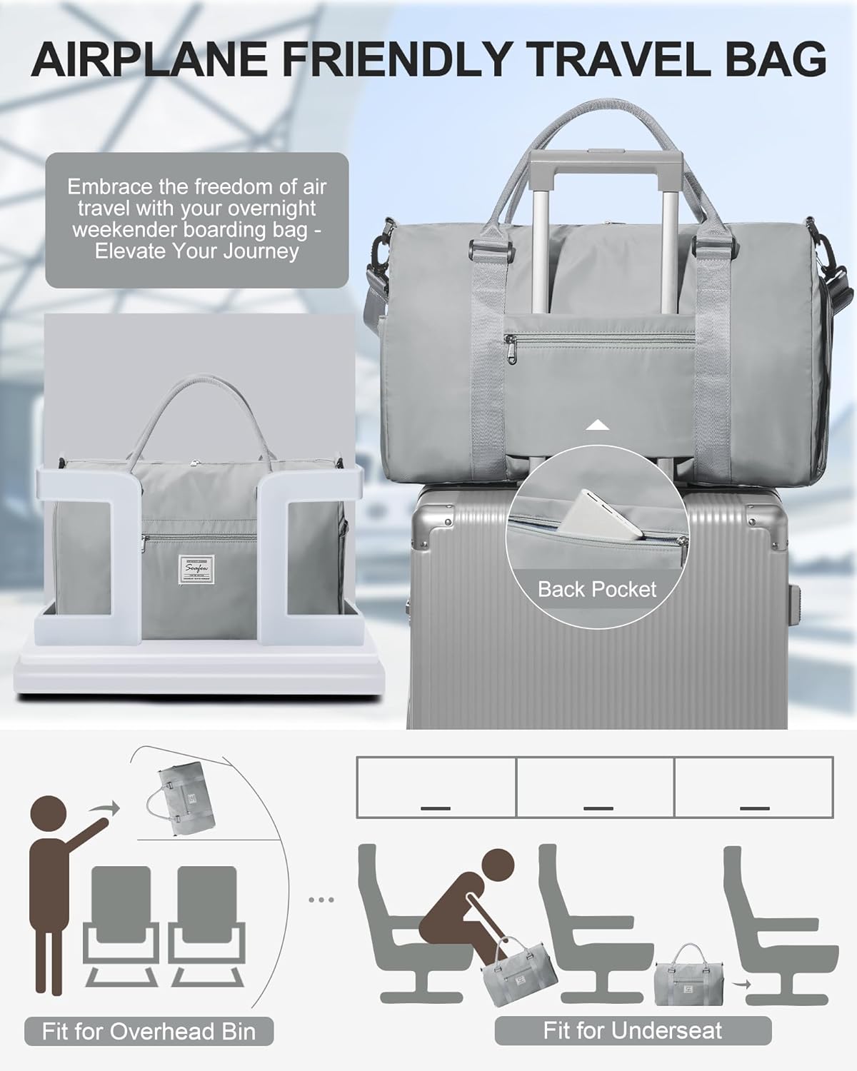 Gym Bag Womens Mens with Shoes Compartment and Wet Pocket Travel Duffel Bags for Women for Plane Sport Gym Tote Bag with Toiletry Bags Waterproof Weekend Overnight Carry on Bag Hospital Holdalls - Colors A