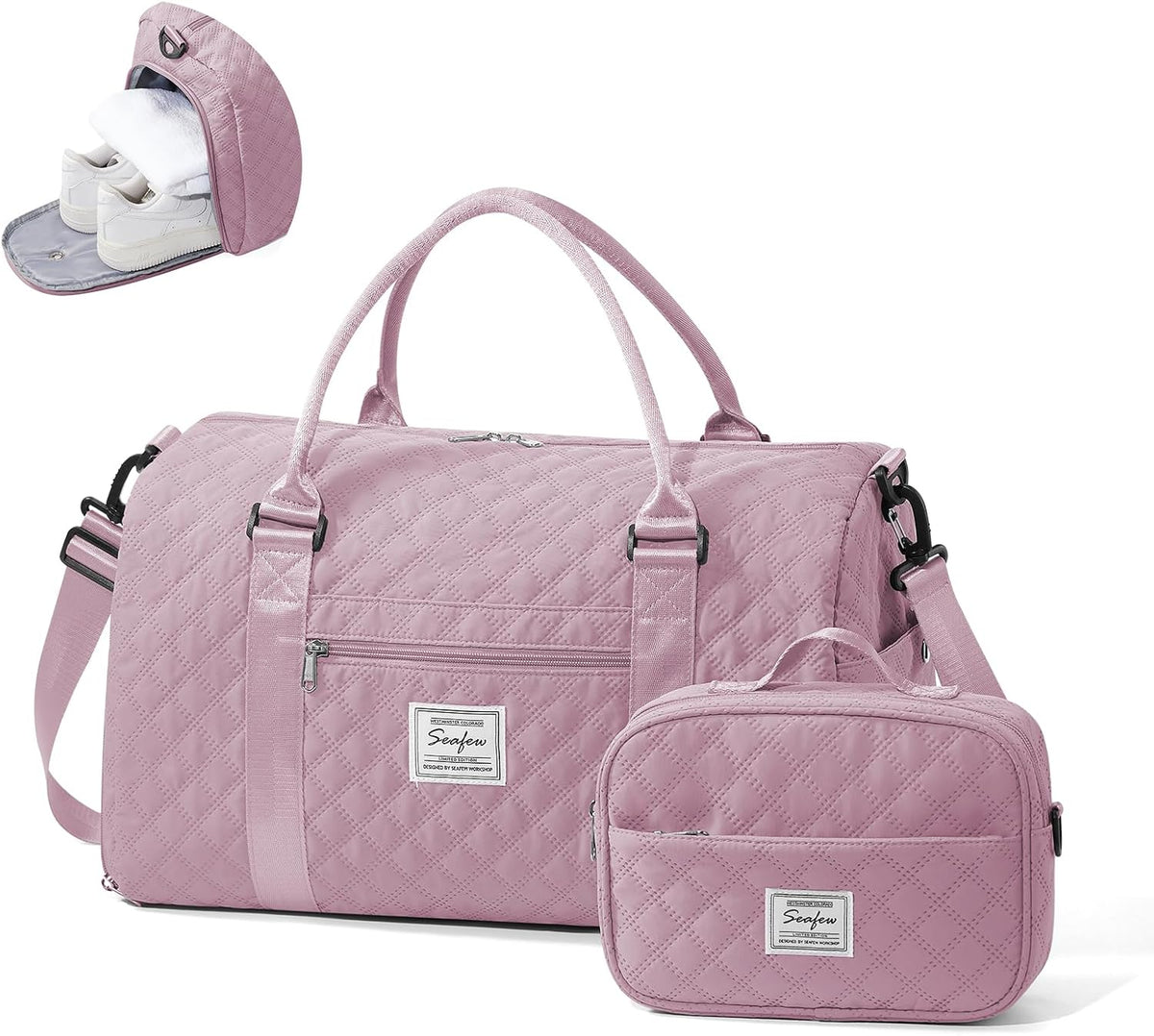 Gym Bag Womens Mens with Shoes Compartment and Wet Pocket Travel Duffel Bags for Women for Plane Sport Gym Tote Bag with Toiletry Bags Waterproof Weekend Overnight Carry on Bag Hospital Holdalls - Colors A