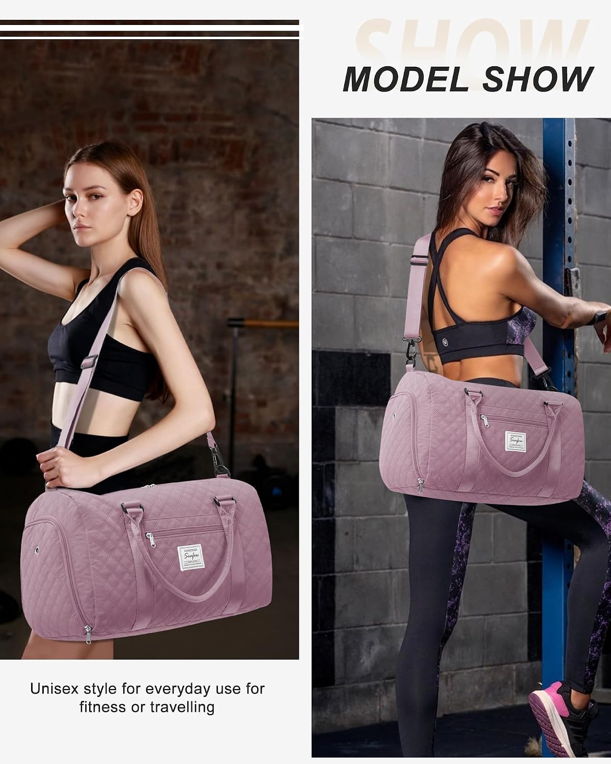 Gym Bag Womens Mens with Shoes Compartment and Wet Pocket Travel Duffel Bags for Women for Plane Sport Gym Tote Bag with Toiletry Bags Waterproof Weekend Overnight Carry on Bag Hospital Holdalls - Colors A