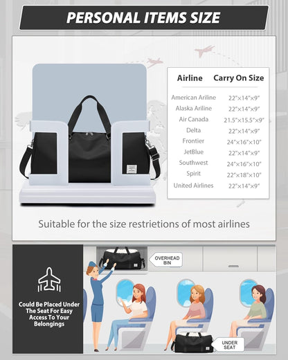 Gym Bag Womens Mens with Shoes Compartment and Wet Pocket Travel Duffel Bags for Women for Plane Sport Gym Tote Bag with Toiletry Bags Waterproof Weekend Overnight Carry on Bag Hospital Holdalls - Colors A