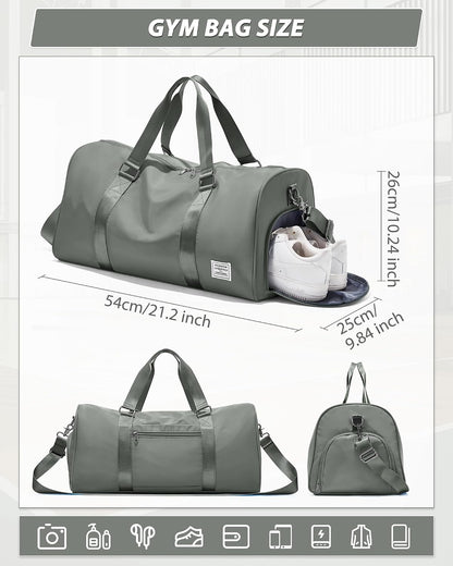 Gym Bag Womens Mens with Shoes Compartment and Wet Pocket Travel Duffel Bags for Women for Plane Sport Gym Tote Bag with Toiletry Bags Waterproof Weekend Overnight Carry on Bag Hospital Holdalls - Colors A