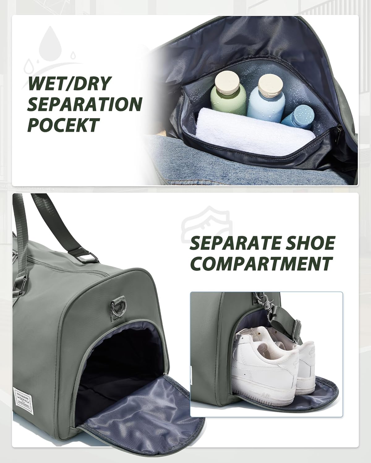 Gym Bag Womens Mens with Shoes Compartment and Wet Pocket Travel Duffel Bags for Women for Plane Sport Gym Tote Bag with Toiletry Bags Waterproof Weekend Overnight Carry on Bag Hospital Holdalls - Colors A