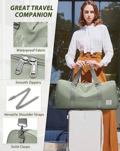 Gym Bag Womens Mens with Shoes Compartment and Wet Pocket Travel Duffel Bags for Women for Plane Sport Gym Tote Bag with Toiletry Bags Waterproof Weekend Overnight Carry on Bag Hospital Holdalls - Colors A