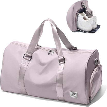 Gym Bag Womens Mens with Shoes Compartment and Wet Pocket Travel Duffel Bags for Women for Plane Sport Gym Tote Bag with Toiletry Bags Waterproof Weekend Overnight Carry on Bag Hospital Holdalls - Colors A