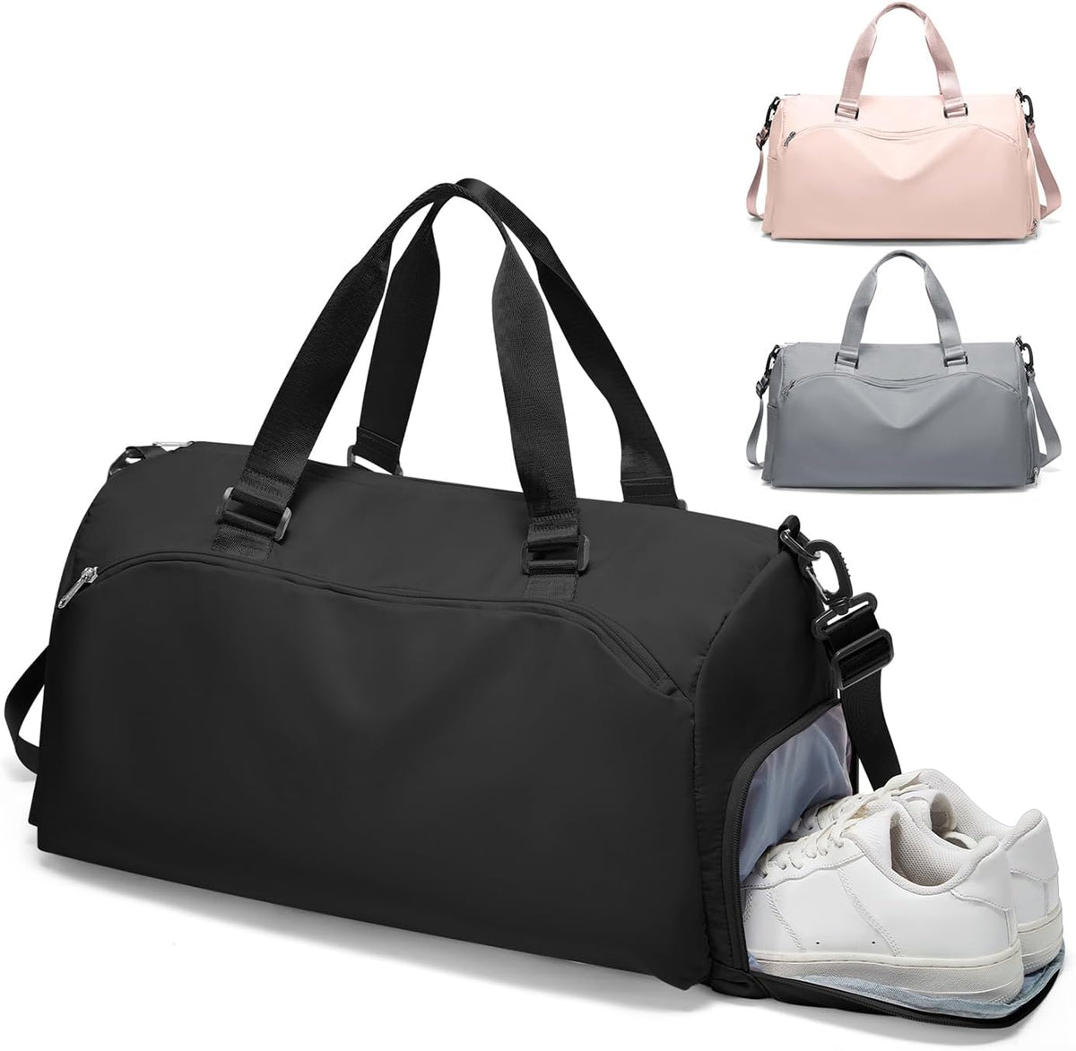 Gym Bag Womens Mens with Shoes Compartment and Wet Pocket Travel Duffel Bags for Women for Plane Sport Gym Tote Bag with Toiletry Bags Waterproof Weekend Overnight Carry on Bag Hospital Holdalls - Colors A
