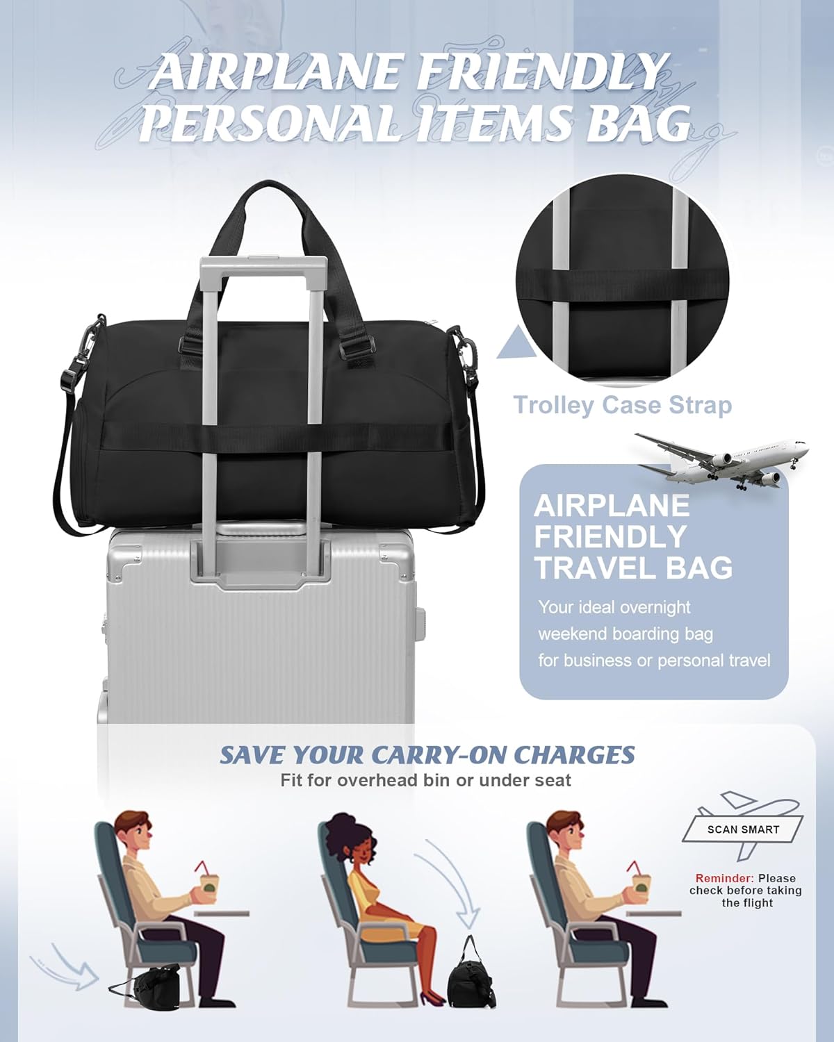 Gym Bag Womens Mens with Shoes Compartment and Wet Pocket Travel Duffel Bags for Women for Plane Sport Gym Tote Bag with Toiletry Bags Waterproof Weekend Overnight Carry on Bag Hospital Holdalls - Colors A