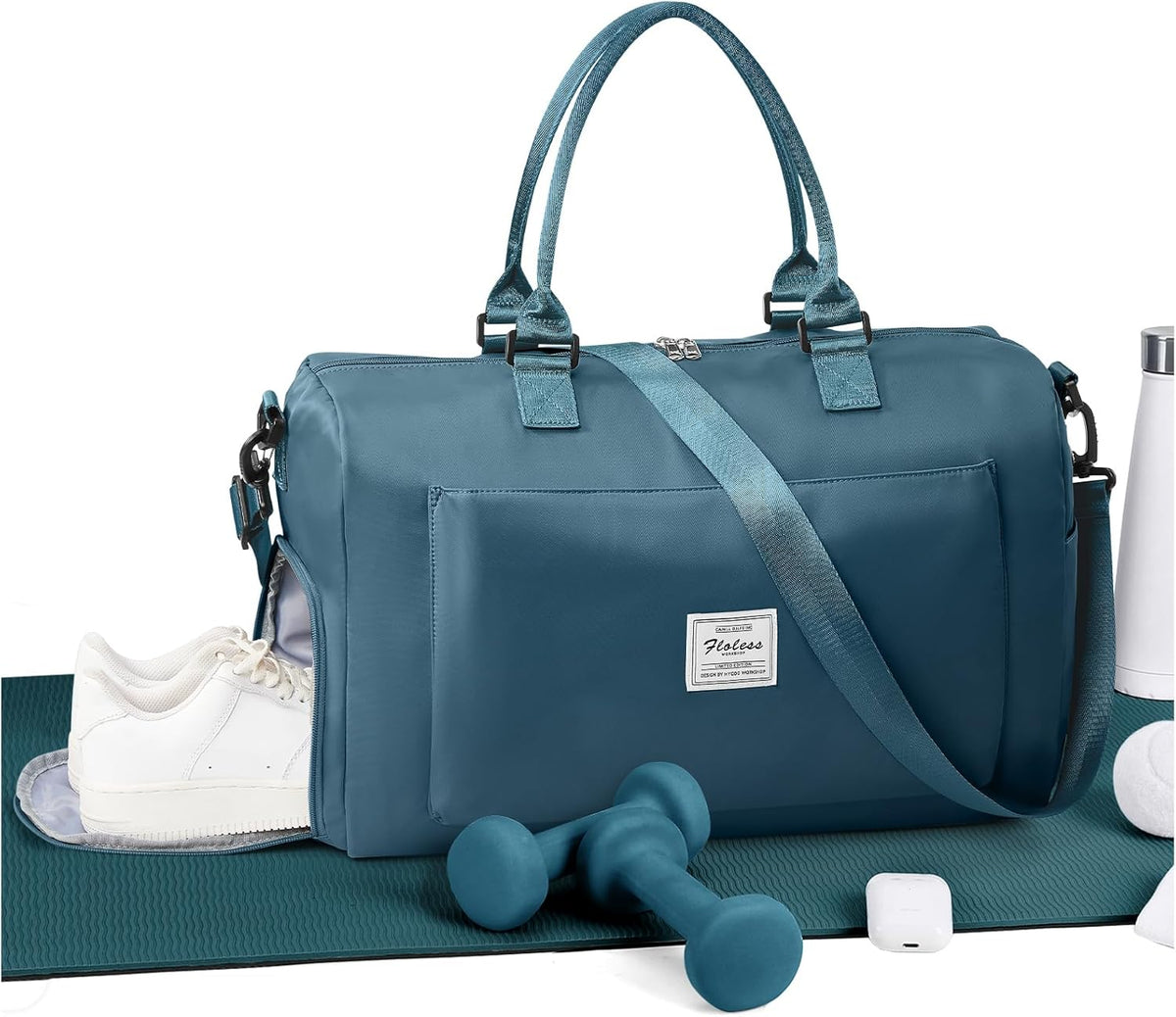Gym Bag Womens Mens with Shoes Compartment and Wet Pocket Travel Duffel Bags for Women for Plane Sport Gym Tote Bag with Toiletry Bags Waterproof Weekend Overnight Carry on Bag Hospital Holdalls - Colors A