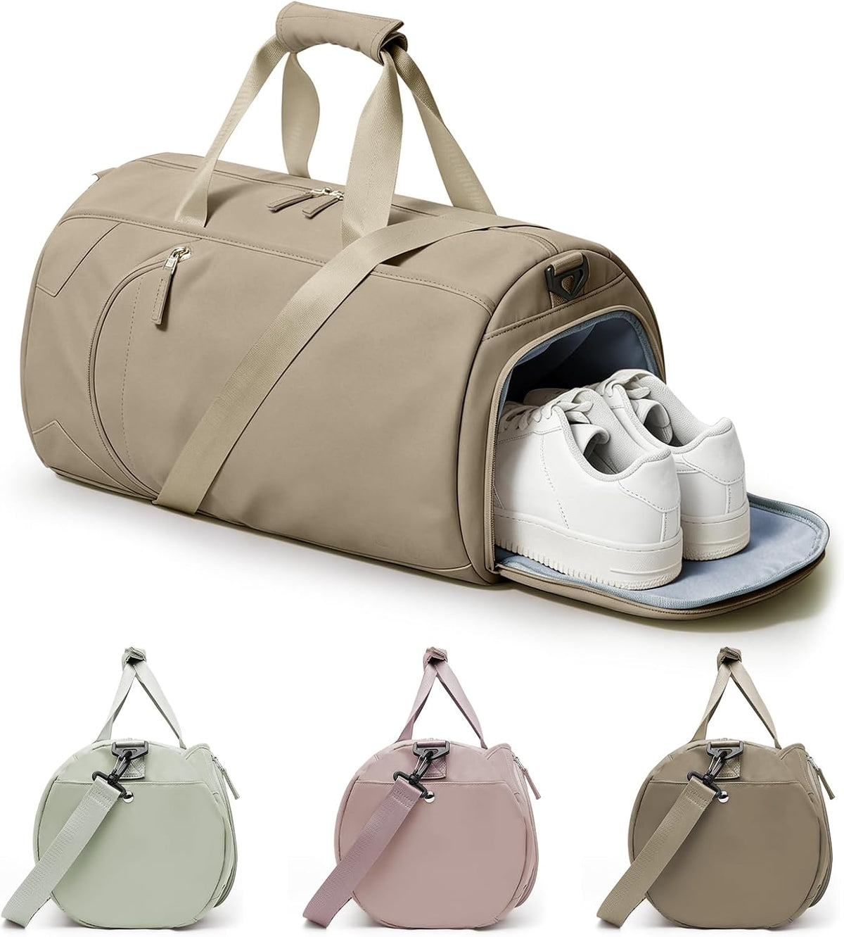 Gym Bag Womens Mens with Shoes Compartment and Wet Pocket Travel Duffel Bags for Women for Plane Sport Gym Tote Bag with Toiletry Bags Waterproof Weekend Overnight Carry on Bag Hospital Holdalls - Colors A