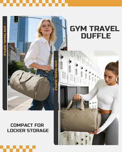 Gym Bag Womens Mens with Shoes Compartment and Wet Pocket Travel Duffel Bags for Women for Plane Sport Gym Tote Bag with Toiletry Bags Waterproof Weekend Overnight Carry on Bag Hospital Holdalls - Colors A